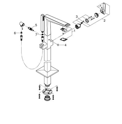 Grohe Wannenbatt. Allure Bril. PC 24423 Bodenmont. Gr. WA-Cesars, hard grap. gb, Farbe hard graphite Bild 2