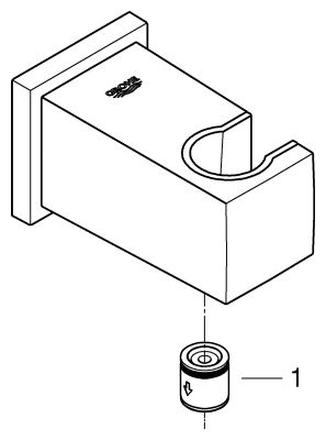 Grohe Wandanschlussbogen Euphoria Cube, mit Wandbrausehalter, Farbe chrom Bild 2