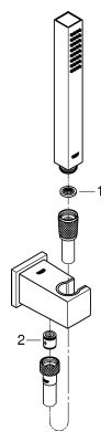 Grohe Brausegarnitur Euphoria Cube Stick, eigensicher, Farbe chrom Bild 2