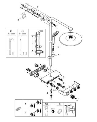 Grohe Duschsystem Euphoria SmartControl 310 Duo 26507, mit THM, Farbe silberfarben Bild 2