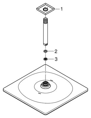 Grohe Kopfbrauseset Rainshower 310 Mono Cube Deckenauslass 142 mm, 191 x 425 x 310 x 191 mm, Farbe chrom Bild 2