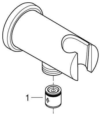 Grohe Wandanschlussbogen Rainshower runde Rosette eigensicher, 86 mm, Farbe chrom Bild 2