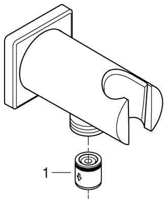 Grohe Wandanschlussbogen Rainshower eckige Rosette eigensicher, 86 mm, Farbe chrom Bild 2