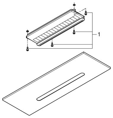 Grohe Abdeckung Deckenbrause Rainshower Aqua Cascade, ohne UP-Körper, Farbe silberfarben Bild 2