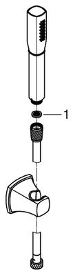 Grohe Wandhalterset Grandera Stick 26901 1 Strahlart 7,6 l/min chrom / gold, Farbe chrom, gold Bild 2