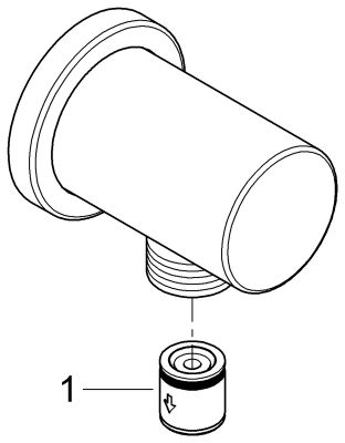 Grohe Wandanschlussbogen Rainshower, Aussengewinde, Rosette rund, 64 mm, Farbe chrom Bild 2