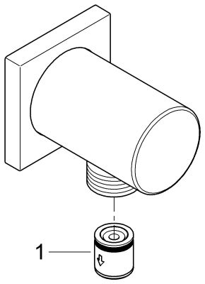 Grohe Wandanschlussbogen Rainshower, Aussengewinde, Rosette eckig, 64 mm, Farbe chrom Bild 2