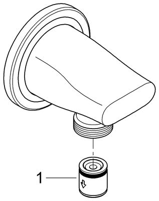 Grohe Wandanschlussbogen Veris 27190 Aussengewinde eigensicher, Farbe chrom Bild 2