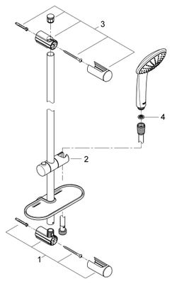 Grohe Brausegarnitur Euphoria 110 Mono 27266_1 600 mm 21,7l Seifenschale, Farbe chrom Bild 2