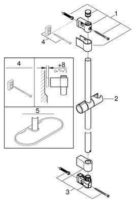 Grohe Brausestange Tempesta 27523_1 600 mm, 620 mm, Farbe chrom Bild 2