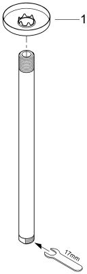 Grohe Deckenauslass Rainshower Laenge, 292 mm, Farbe chrom Bild 2