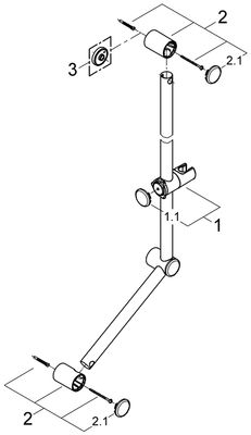 Grohe Brausestange Relexa 900 mm, mit Griff, 148 mm, Farbe chrom Bild 2