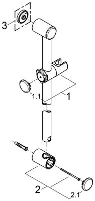 Grohe Brausestange Relexa 28620 verstellbar 600 mm, 112 mm, Farbe chrom Bild 2
