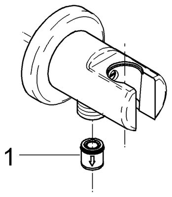 Grohe Wandanschlussbogen Relexa DN 15 eigensicher mit Wandbrauseh, 84 mm, Farbe chrom Bild 2