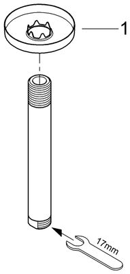 Grohe Deckenauslass Rainshower 1/2'' Laenge, 142 mm, Farbe chrom Bild 2