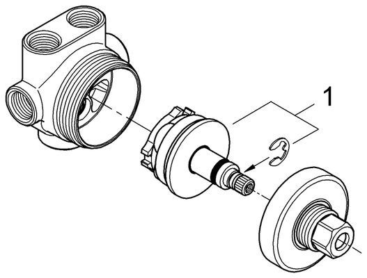 Grohe 5-Wege-Umstellung UP-Einbaukörper, DN 15 Bild 2
