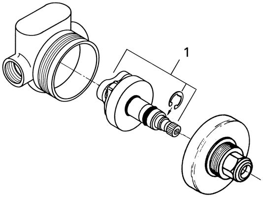 Grohe UP-Einbaukörper, für 3-Wege-Umstellung, DN 15 Bild 2