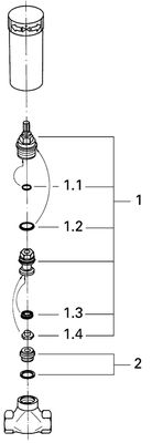 Grohe Unterputzteile für Unterputzventil 1/2" Bild 2