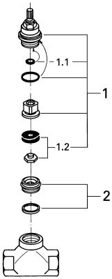 Grohe Unterputzteile für Unterputzventil 3/4" Bild 2