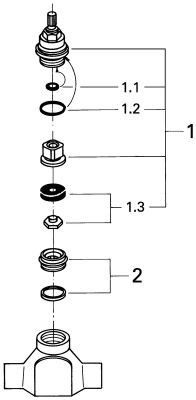 Grohe Unterputzteile für Unterputzventil 18 mm Bild 2