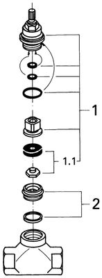 Grohe Unterputzteile für Unterputzventil 1" Bild 2