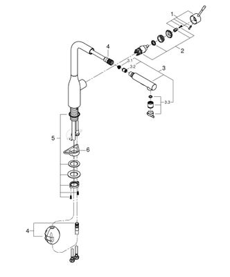 Grohe EH-Spültischbatterie Essence 30504 azb. Dual Spülbrause, Farbe phantom black Bild 2