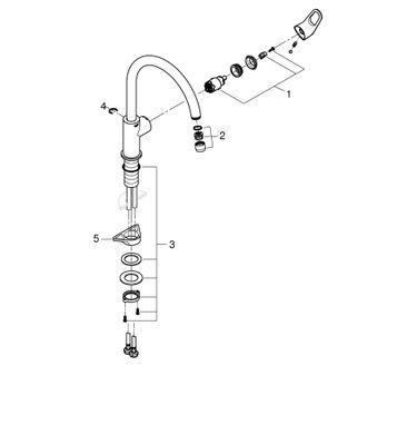 Grohe Einhand-Spültischbatterie BauFlow 31538_1 hoher Auslauf, Farbe chrom Bild 2