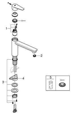 Grohe EH-Spültischbatterie Baüdge mittelhoher Auslauf, Farbe chrom Bild 2