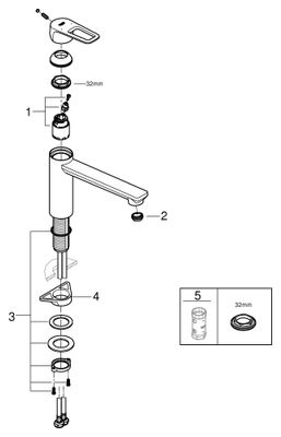 Grohe EH-Spültischbatterie BauLoop mittelhoher Auslauf, Farbe chrom Bild 2