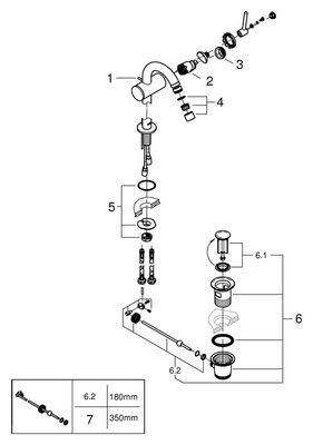 Grohe Einhand-Bidetbatterie Atrio 32108_3 M-Size, 200 mm, Farbe supersteel Bild 2