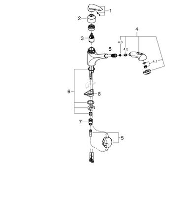 Grohe Einhand-Spültischbatterie Eurodisc 32257_1, 80 mm, Farbe chrom Bild 2