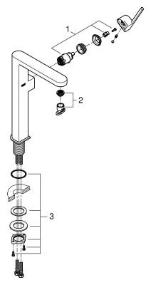 Grohe EH-Waschtischbatterie Plus 32618_3 XL-Size, Farbe supersteel Bild 2
