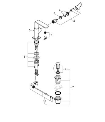 Grohe EH-Waschtischbatterie Allure 32757_1 M-Size warm sunset gebürstet, Farbe warm sunset Bild 2