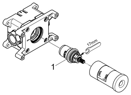 Grohe Einbaubox Rapido C 1-fach UP- Ventil, für Fertigmontageset Bild 2