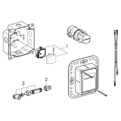 Grohe UP-Einbaukasten 36264_1, für vorgemischtes / Kaltwasser, für WT-IR-FMS Bild 2