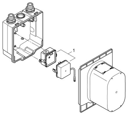 Grohe UP-Einbaukasten Eurosmart CE 36339_1, mit Mischung, für IR-FMS / 230 V Bild 2