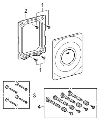 Grohe Abdeckplatte DAL Surf weiss für UP-WC-Druckspüler und WE-Spülkasten, 10 x 156 mm, Farbe weiß Bild 2