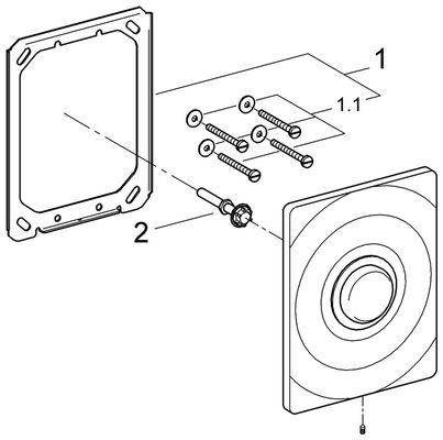 Grohe WC-Betätigung Surf, für Druckspüler aus Messing, 11 x 156 mm, Farbe chrom Bild 2