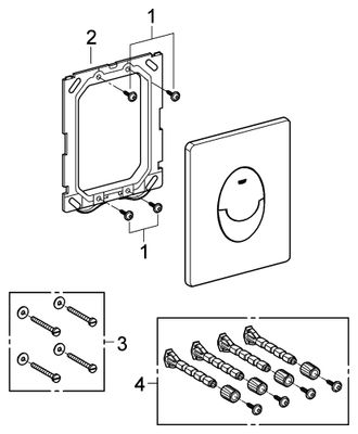 Grohe WC-Betätigung Skate Air 38505 Start / Stop/2-Mengen senkr, 11 x 156 mm, Farbe phantom black Bild 2