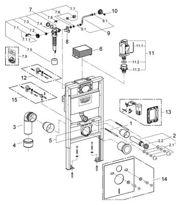 Grohe WC-Element Rapid SL BH 0,82m, mit WC-Spülkasten 6-9l, 820 x 500 mm Bild 2