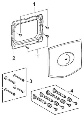 Grohe WC-Betätigung Chiara / Sentosa 38540 2-Mengen oder Start / Stopp waager, 120 x 190 mm, Farbe chrom Bild 2