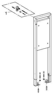 Grohe Halteelement Rapid SL 38559_1 Bauhöhe 1,13 m Breite 0,31 m Bild 2
