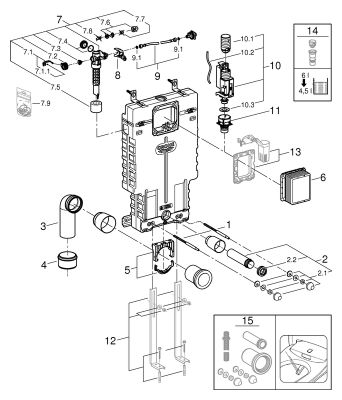 Grohe WC-Element Uniset 38643_1, mit Spülkasten GD 2 Bild 2