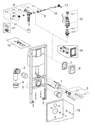 Grohe WC-Element Rapid SL 38713_1 BH 1,13m 0,42 m breit Spülkasten 6 l, 1130 x 420 mm Bild 2