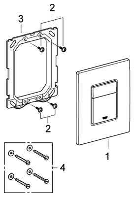 Grohe WC-Betätigung Skate Cosmopolitan 38732, 10 x 156 mm, Farbe phantom black Bild 2