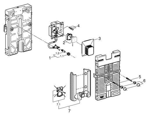 Grohe Urinal-Element Uniset, mit Rapido U man. Bet./Tectron IR El. 6 / 230 V Bild 2
