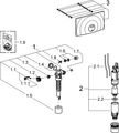 Grohe Umrüstset, für 14 l - Spülkasten, Farbe silberfarben Bild 2
