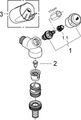 Grohe Armaturenkombination DN 15 Schraegsitz, mit Rohrbelüfter C, chrom, 28 mm, Farbe hochglanz Bild 2