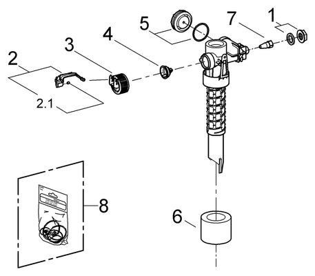 Grohe Füllventil / Schwimmerventil, für Spülkasten Bild 2