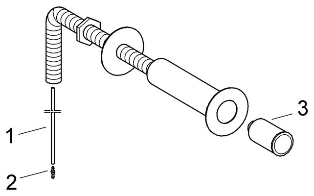 Grohe Pneumatic-Handfernbetaetigung, für Anstaltsbedarf, Farbe silberfarben Bild 2